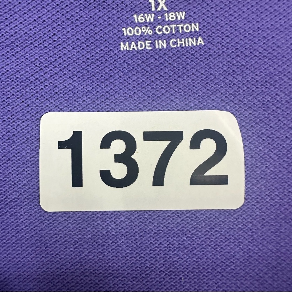 Lands End Short‎ Sleeve Polo Shirt Mens 1X Purple - Picture 8 of 8